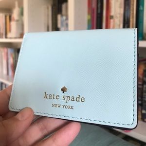Kate Spade small card wallet soft sky blue